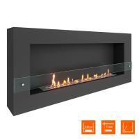 Биокамин SteelHeat WALL GRAND 1500 черный, стекло Биокамин SteelHeat WALL GRAND 1500 черный, стекло