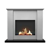 Биокамин в портале SteelHeat Rondo, стекло