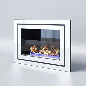 Биокамин "Русский огонь" Стенли 650V встраиваемый с декоративным стеклом (стемалитом)