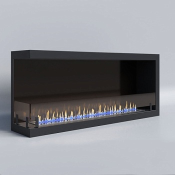 Биокамин "Русский огонь" Честер 1200 угловой левый с защитным и декоративным стеклом